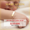 Pulso Esclava Para Bebé / 13cm / Marcación Incluida / 0.95gr / Oro 10K