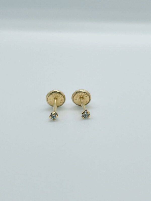 TOPOS BISEL CIRCON BLANCO / 0.42gr / ORO 18K