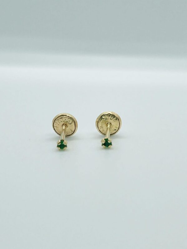 TOPOS BISEL CIRCON VERDE / 0.42gr / ORO 18K