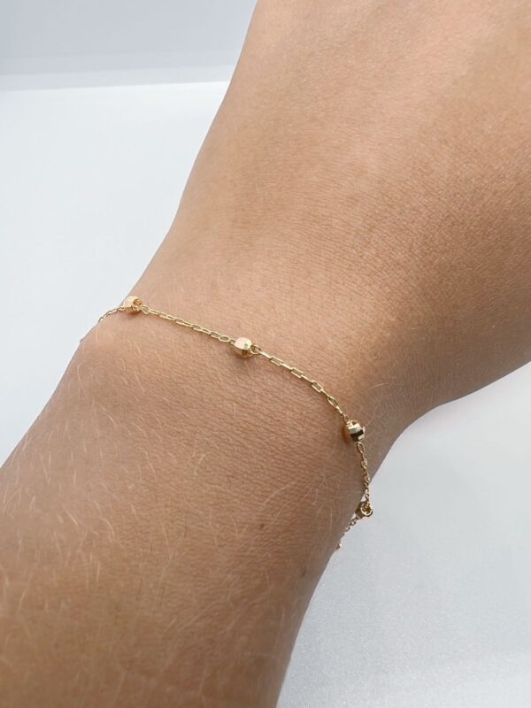 Pulso Denario / 18cm / 1gr / Oro 10K