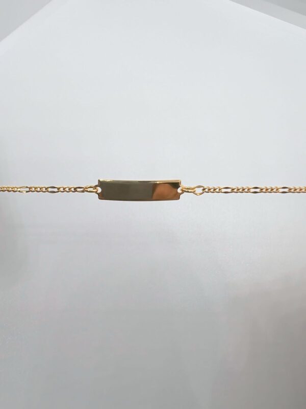 Pulso Esclava Para Bebé / 13cm / Marcación Incluida / 0.95gr / Oro 10K
