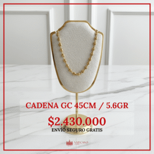 Cadena GC 45cm / 5.6gr / 2.5mm / Oro 18K