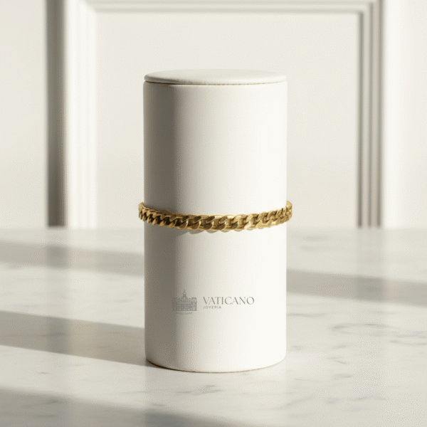 Pulsera Cubana Broche Cajón / 4,96gr / 19cm largo / 6mm ancho / 18K ITA